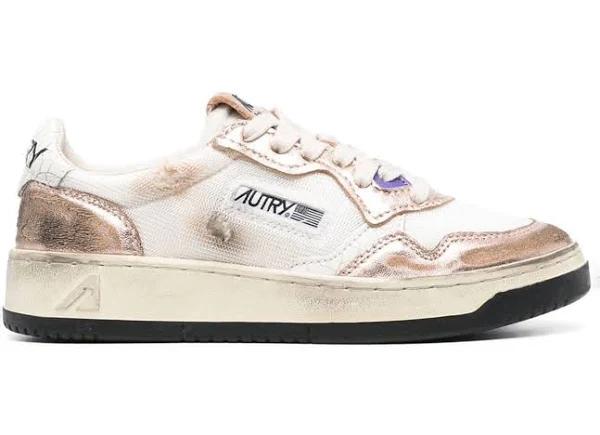 Autry Medalist White Pink Suede (Women's)