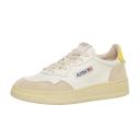 Autry - Medalist Women's Shoes LEAT/SUEDE White/Yellow - 38