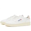 Autry Men's 01 Low Leather Sneakers in White/Pink, Size UK 10 | END. Clothing