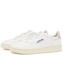 Autry Men's 01 Low Leather Sneakers in White/Pink, Size UK 7 | END. Clothing