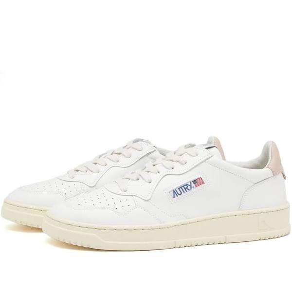 Autry Men's 01 Low Leather Sneakers in White/Pink, Size UK 7 | END. Clothing