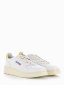 Autry Men's 01 Low Leather Sneakers in White/Yellow, Size UK 11 | END. Clothing