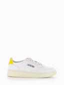 Autry Men's 01 Low Leather Sneakers in White/Yellow, Size UK 11 | END. Clothing