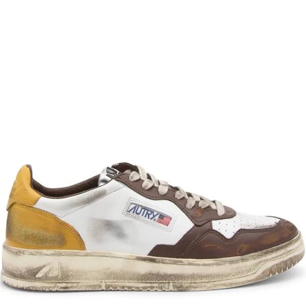 Autry Men's Super Vintage Low Sneakers in White/Brown, Size UK 9 | END. Clothing