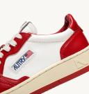 Autry Red & White Medalist Low Sneakers
