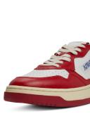 Autry Red & White Medalist Low Sneakers