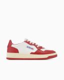 Autry Red & White Medalist Low Sneakers