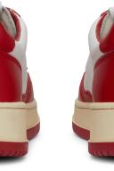 Autry Red & White Medalist Low Sneakers