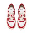 Autry Red & White Medalist Low Sneakers