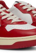 Autry Red & White Medalist Low Sneakers