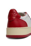 Autry Red & White Medalist Low Sneakers