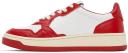 Autry Red & White Medalist Low Sneakers