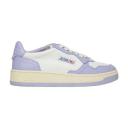 Autry White and Blue Leather 01 Low Sneakers