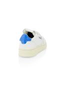 Autry White and Blue Leather 01 Low Sneakers