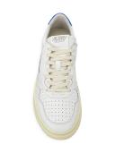 Autry White and Blue Leather 01 Low Sneakers