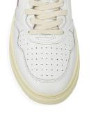 Autry White and Blue Leather 01 Low Sneakers