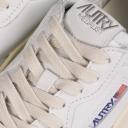 Autry White and Blue Leather 01 Low Sneakers