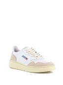 Autry White & Beige Medalist Low Sneakers