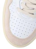 Autry White & Beige Medalist Low Sneakers