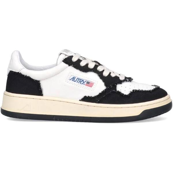 Autry White & Black Medalist Low Sneakers