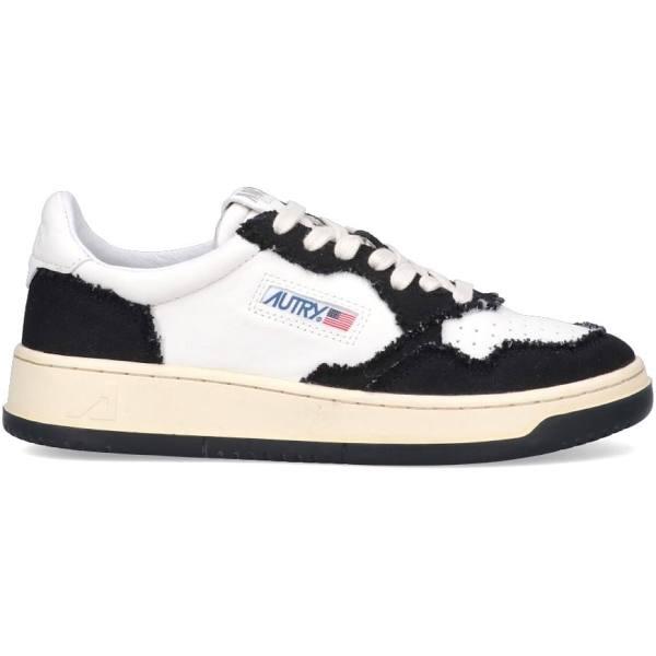 Autry White & Black Medalist Low Sneakers