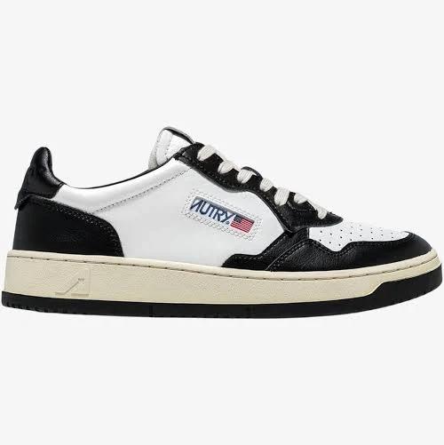 Autry White & Black Medalist Low Sneakers