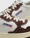 Autry White & Brown Medalist Low Sneakers