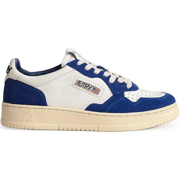 Autry White & Navy Open Low Sneakers