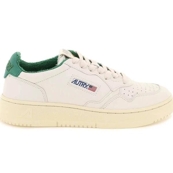 Autry Woman Leather medalist low sneakers White,Green 41 Solid colour,Monogram Leather