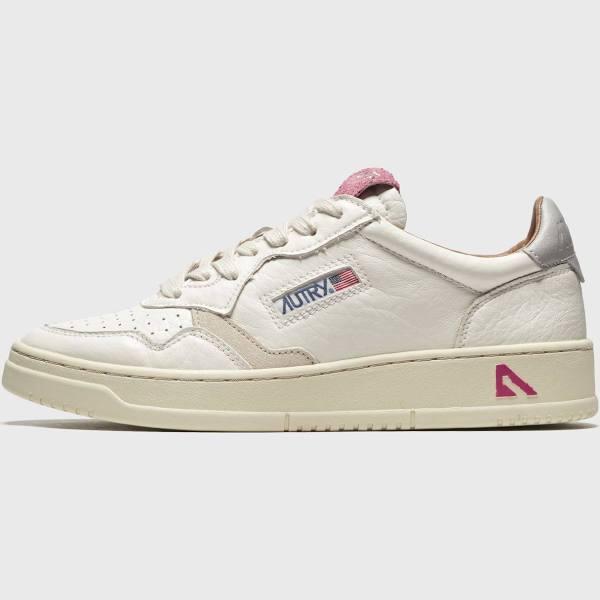 Autry Woman Leather medalist low sneakers White,Pink 41 Solid colour,Monogram Leather