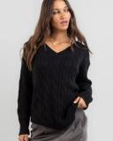 Ava and Ever Women's Cambridge V Neck Knit Jumper in Natural | Size Small