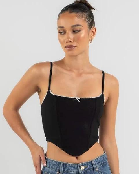 Ava and Ever Women's Carrie Corset Top in Black | Size 06