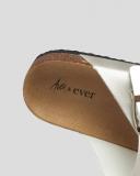 Ava and Ever Women's Cortina Slides Sandals in Silver | Size 06