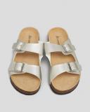 Ava and Ever Women's Cortina Slides Sandals in Silver | Size 06
