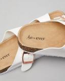 Ava and Ever Women's Cortina Slides Sandals in White | Size 09