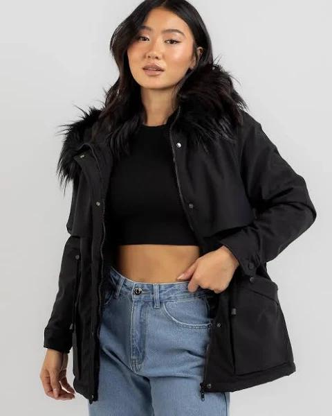Ava and Ever Women's Everest Anorak Jacket in Black | Size 16