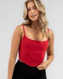 Ava and Ever Women's Lamar Corset Top in Blue | Size 08
