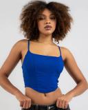 Ava and Ever Women's Lamar Corset Top in Blue | Size 08