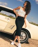Ava and Ever Women's Lennox Midi Skirt in Black | Size 10