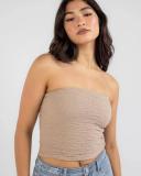 Ava and Ever Women's Lennox Tube Top in Brown | Size 14