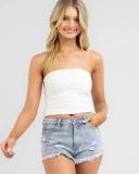 Ava and Ever Women's Lennox Tube Top in Cream | Size 16
