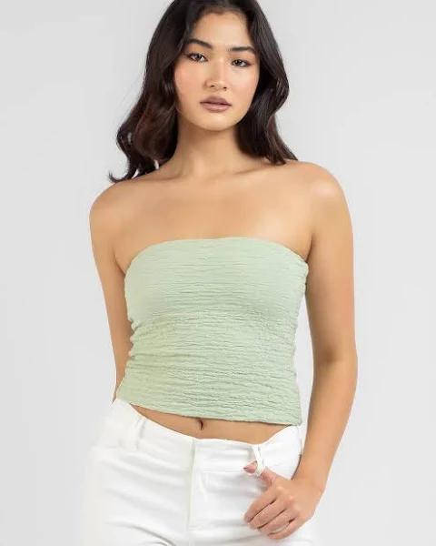 Ava and Ever Women's Lennox Tube Top in Green | Size 14