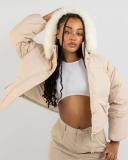 Ava and Ever Women's Ottawa Puffer Jacket in Cream | Size 10