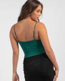 Ava and Ever Women's Shivers Top in Green | Size 12