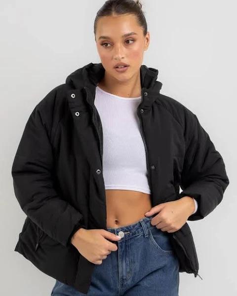 Ava and Ever Women's Venus Puffer Jacket in Black | Size 08