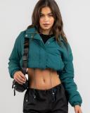 Ava and Ever Women's Venus Puffer Jacket in Green | Size 16