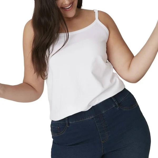 Avella Women's Stretch Cami - White - Size 18