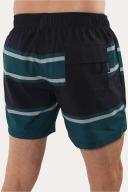 Avoca Mens Swim Short - Dark Navy With Green Stripe 28 / Dark Navy With Green Stripe