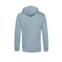 B&C Mens Organic Hooded Sweater Blue Fog L
