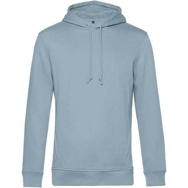 B&C Mens Organic Hooded Sweater Blue Fog M
